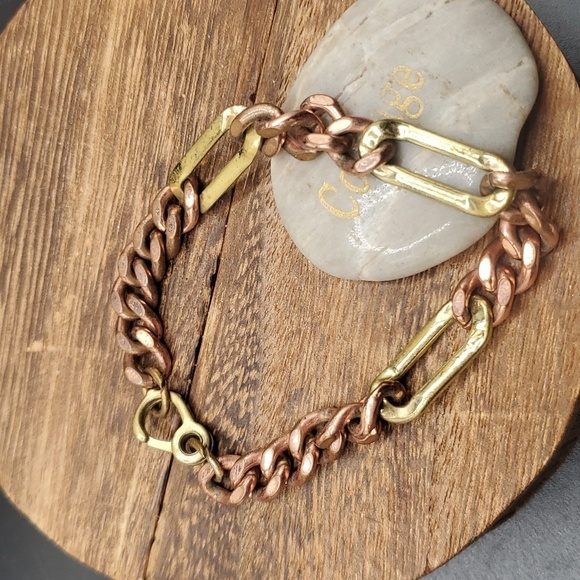 B3135 multi tone masculine chain link‎ bracelet Figaro